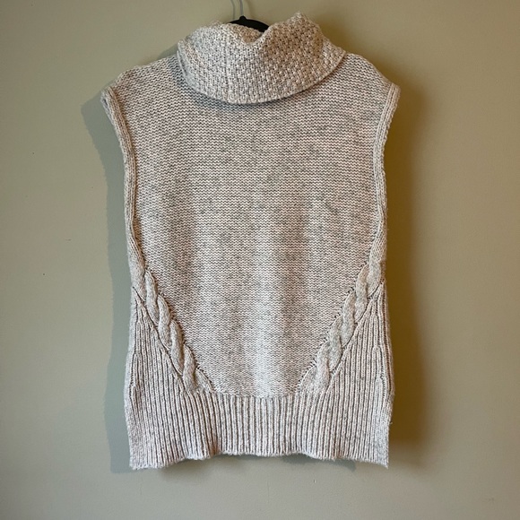 Rebecca Taylor Wool Cashmere Blend Sleeveless Turtleneck Sweater - Picture 7 of 12